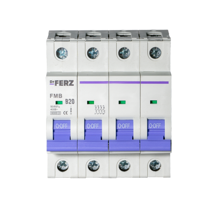 FMB-B 6kA 4P 20 х-ка B Автоматический выключатель